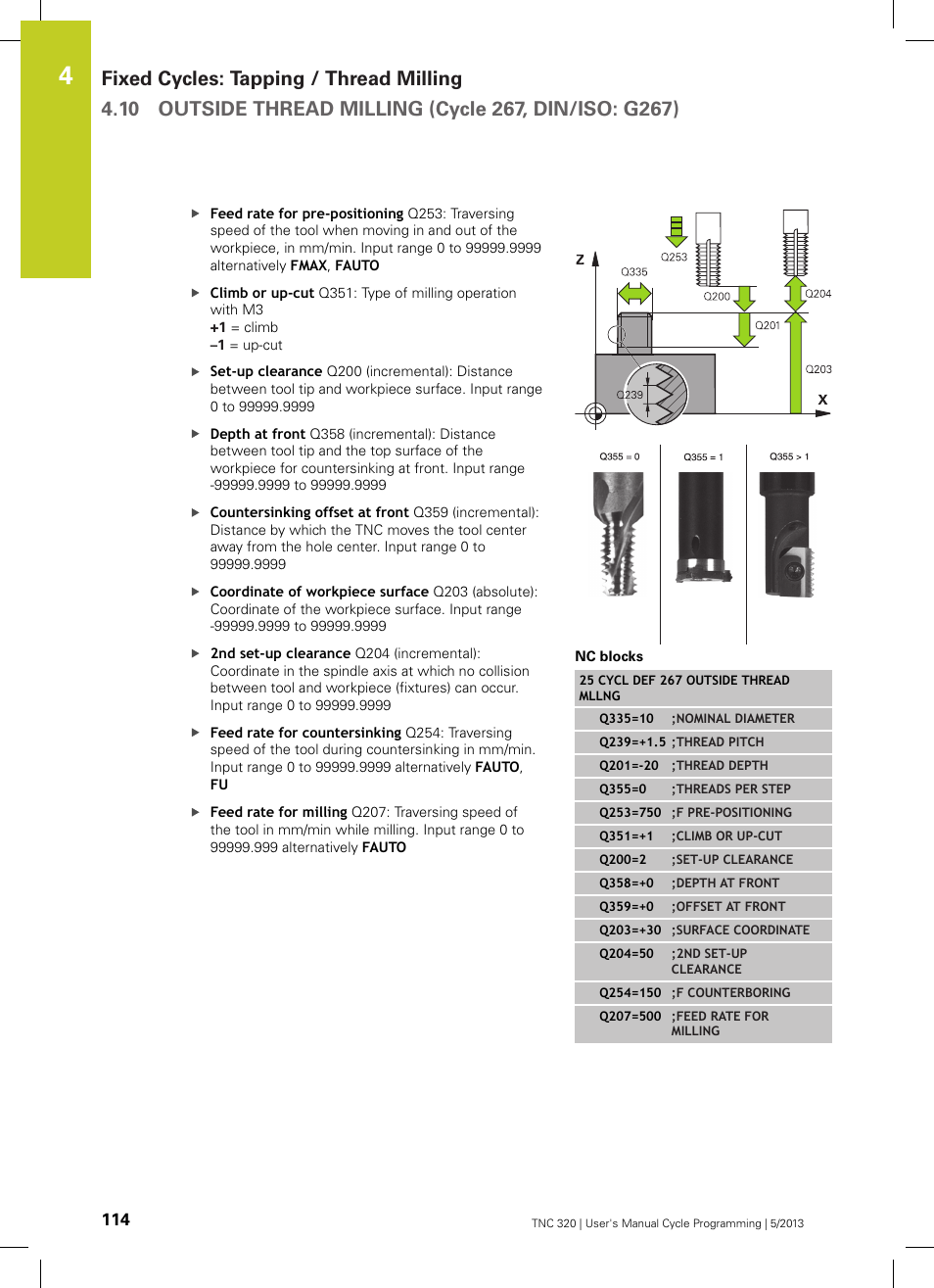 HEIDENHAIN TNC 320 (34055x-06) Cycle programming User Manual | Page 114 / 403