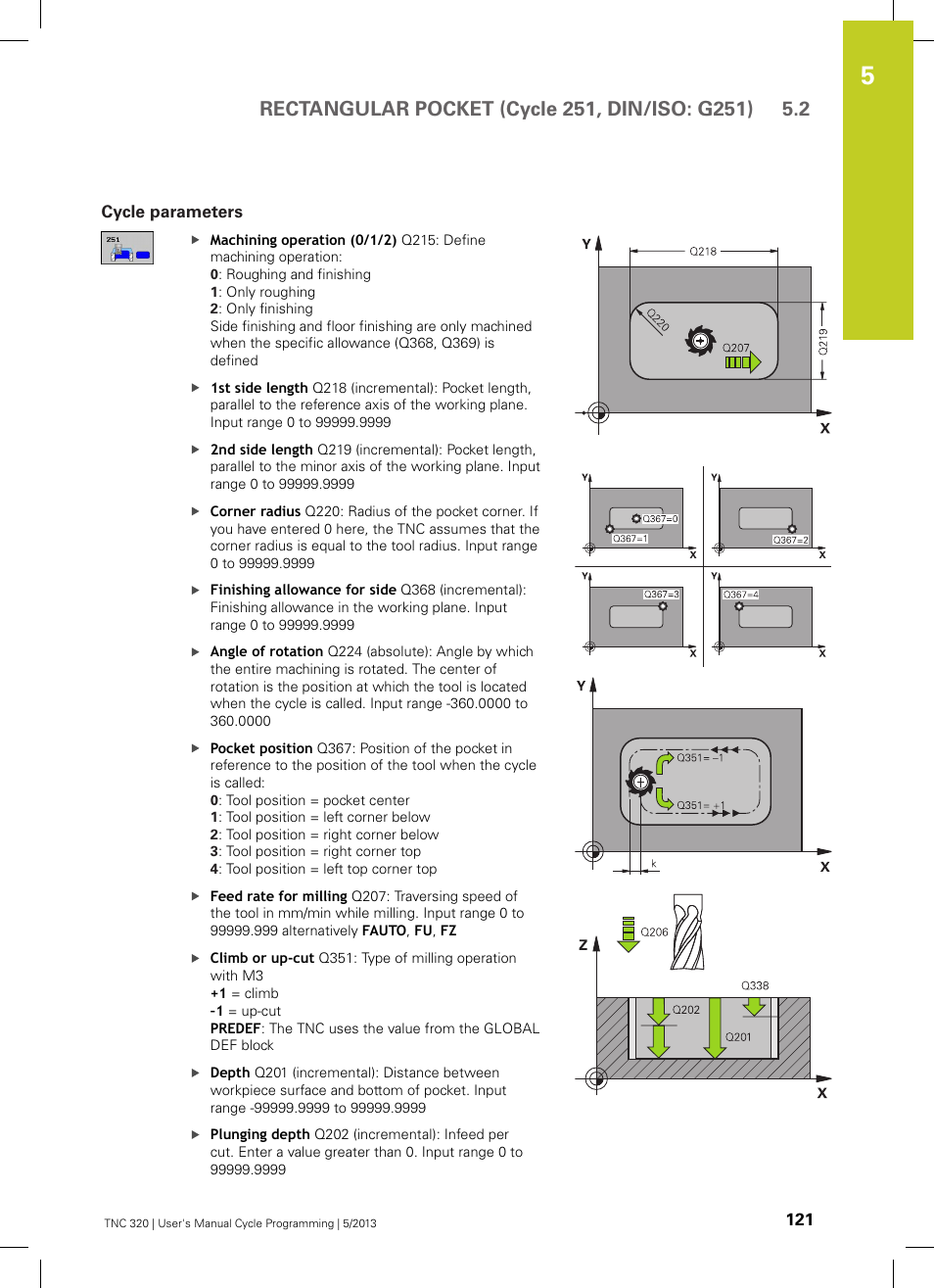 Cycle parameters | HEIDENHAIN TNC 320 (34055x-06) Cycle programming User Manual | Page 121 / 403