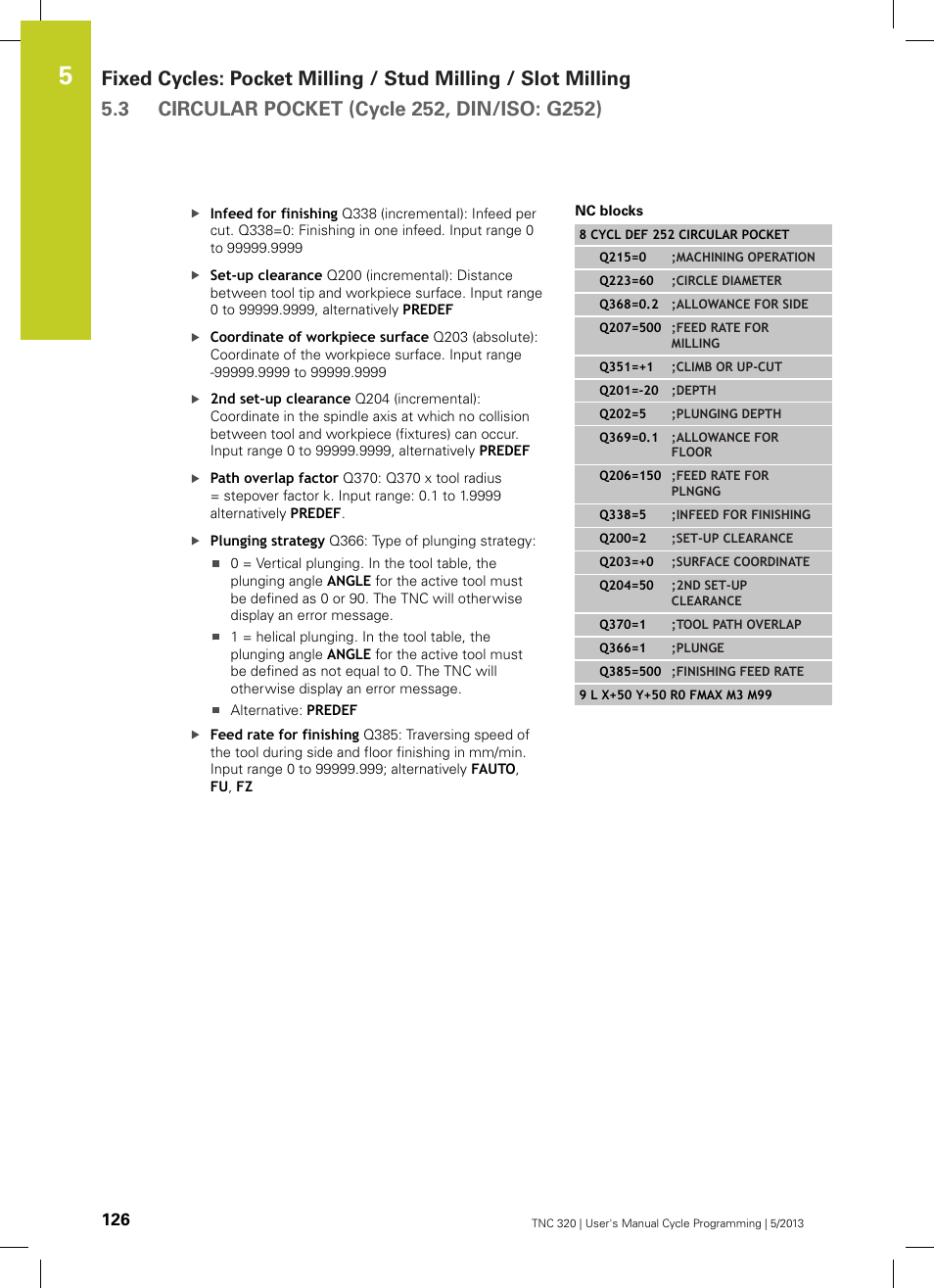HEIDENHAIN TNC 320 (34055x-06) Cycle programming User Manual | Page 126 / 403