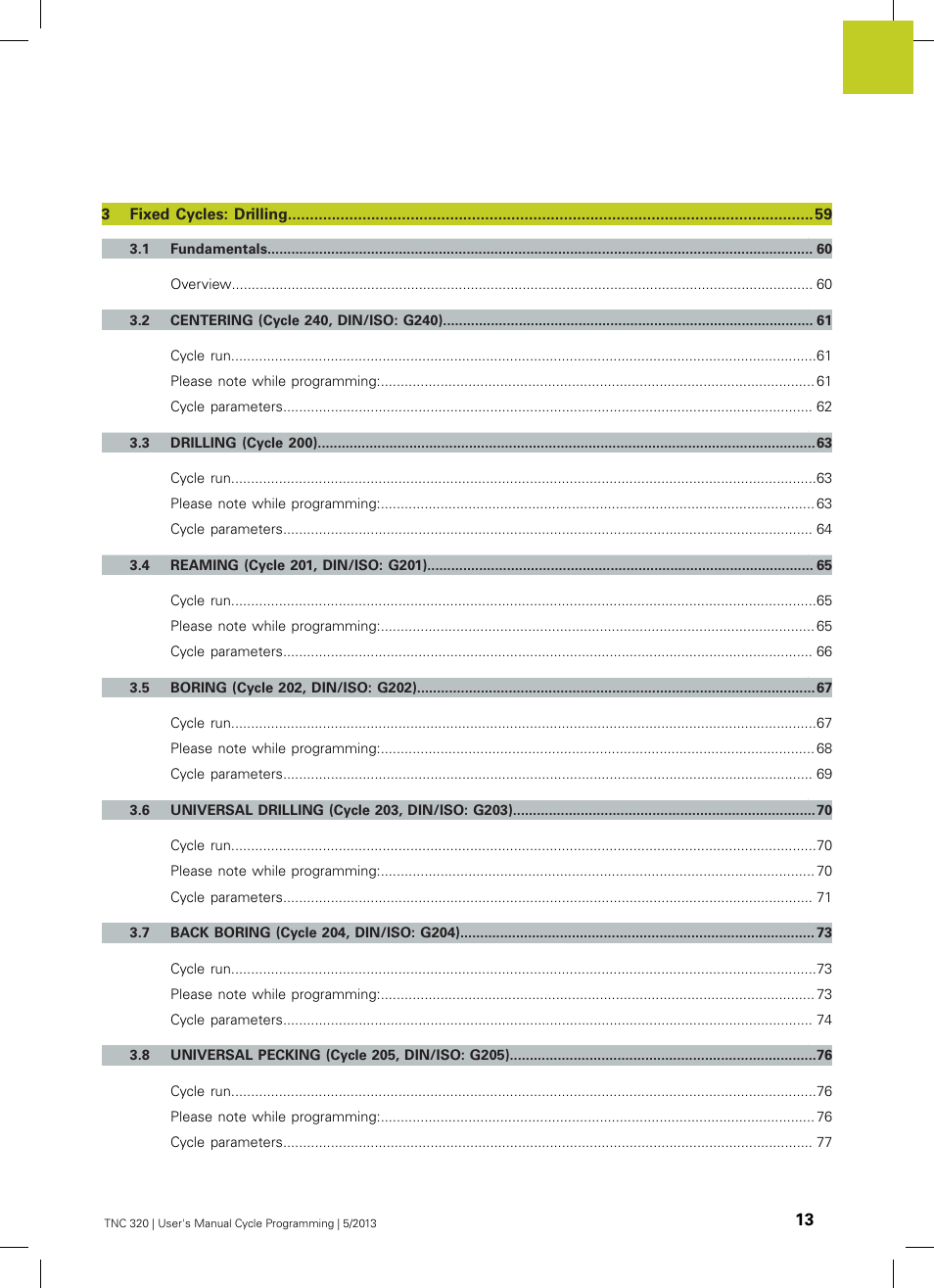 HEIDENHAIN TNC 320 (34055x-06) Cycle programming User Manual | Page 13 / 403