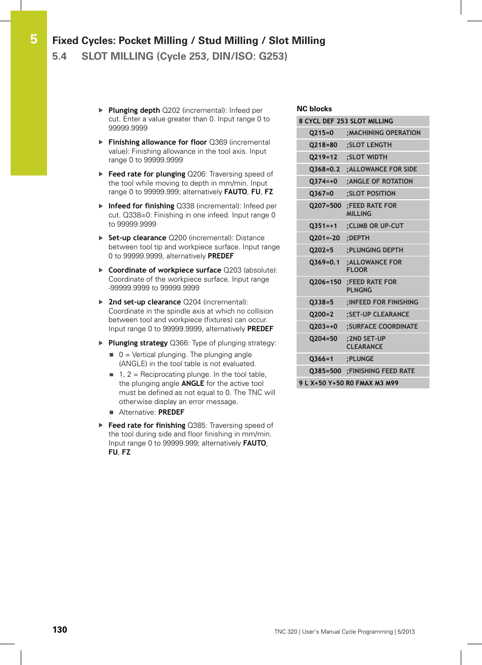 HEIDENHAIN TNC 320 (34055x-06) Cycle programming User Manual | Page 130 / 403