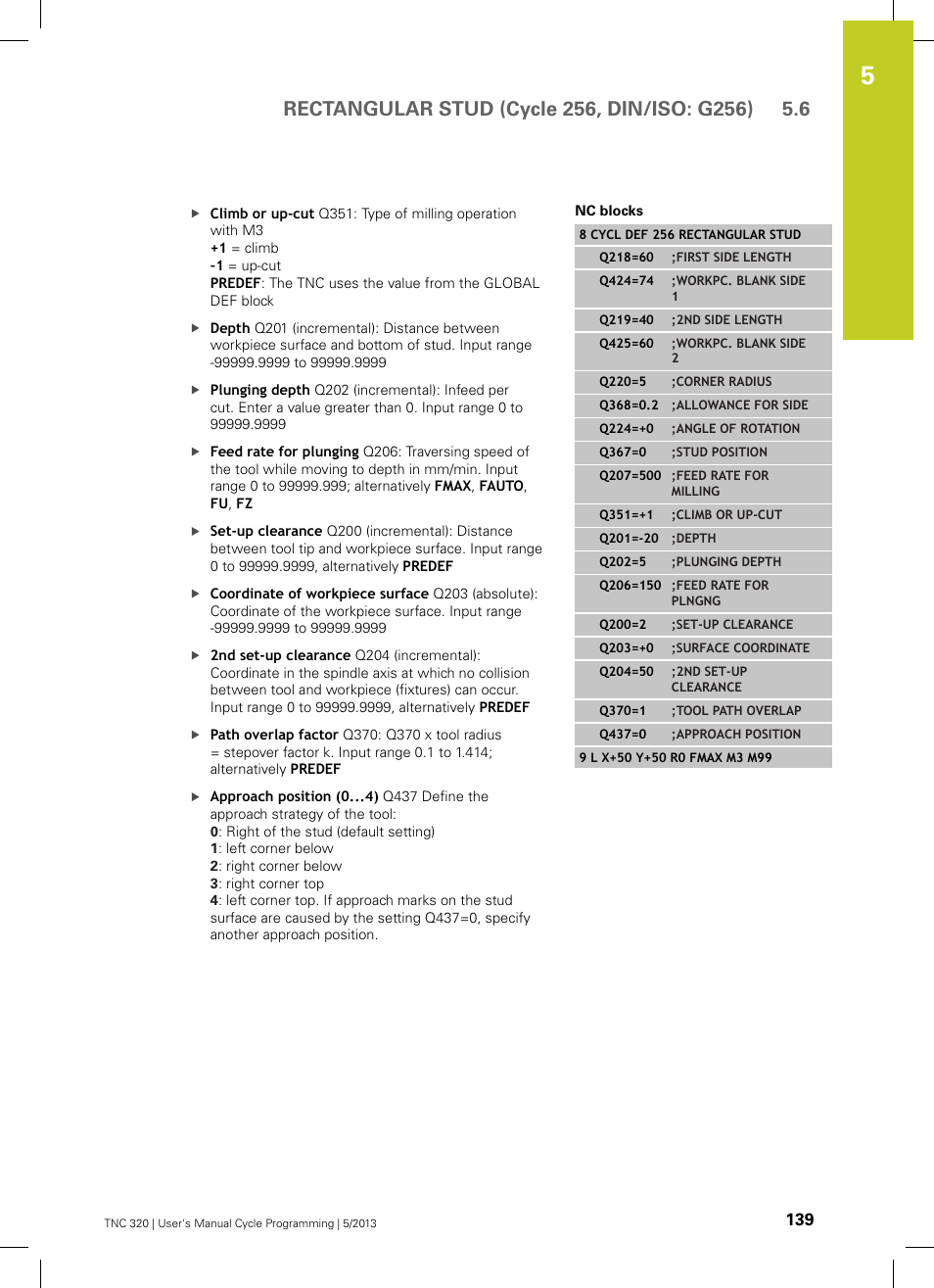 HEIDENHAIN TNC 320 (34055x-06) Cycle programming User Manual | Page 139 / 403