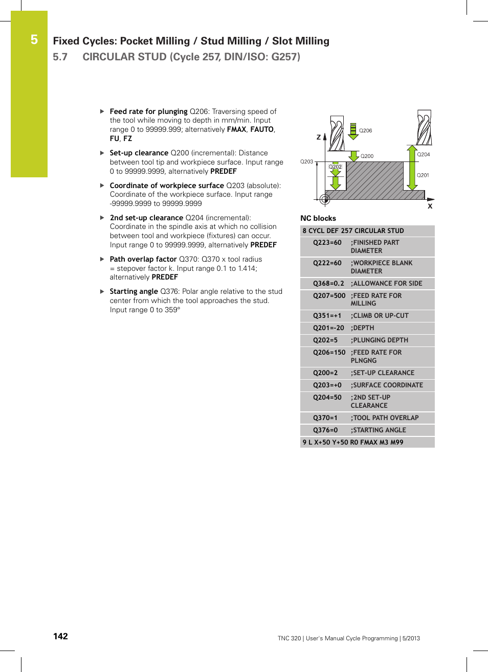 HEIDENHAIN TNC 320 (34055x-06) Cycle programming User Manual | Page 142 / 403
