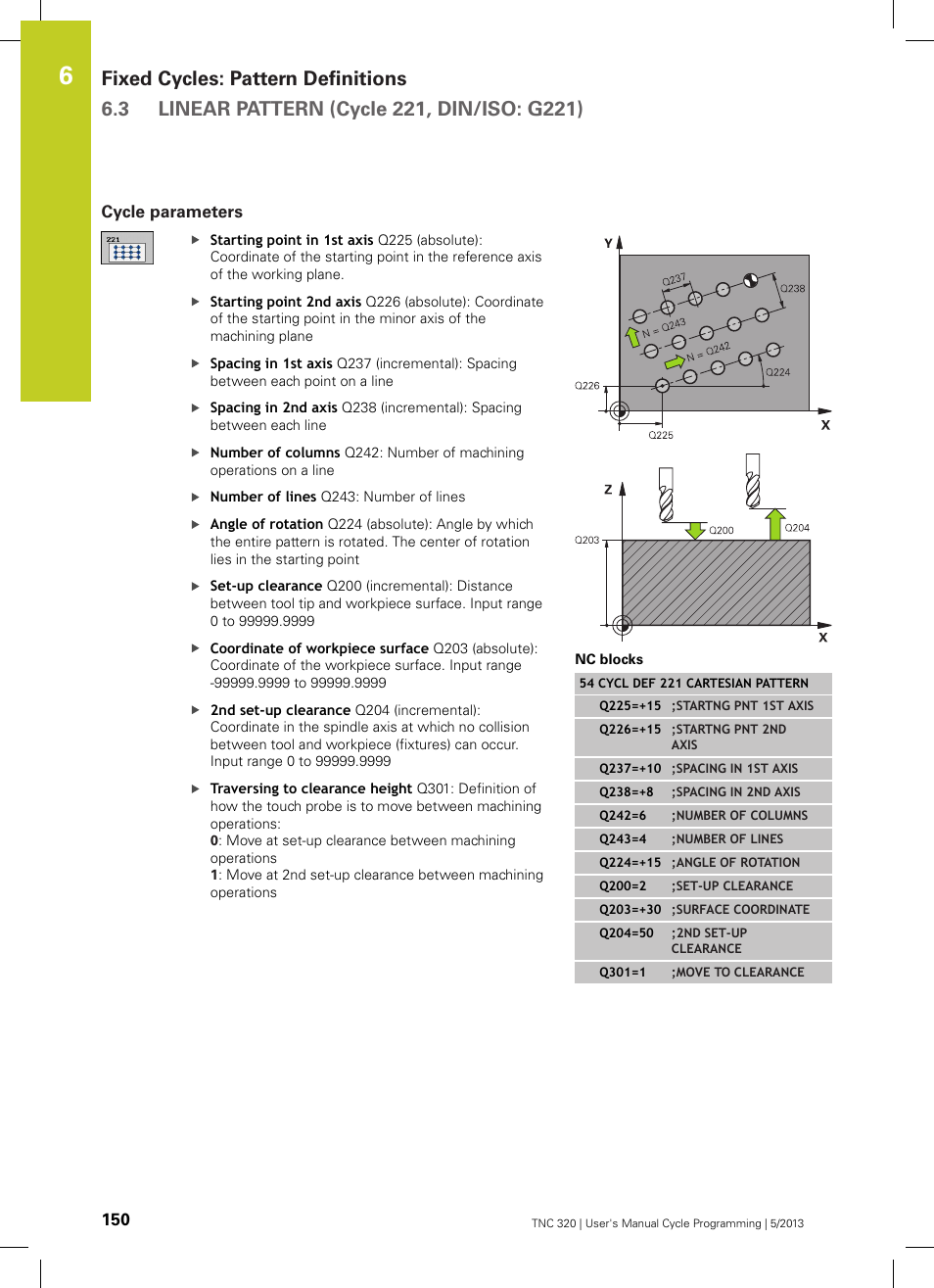 Cycle parameters | HEIDENHAIN TNC 320 (34055x-06) Cycle programming User Manual | Page 150 / 403