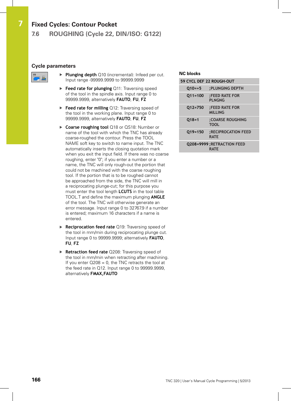 Cycle parameters | HEIDENHAIN TNC 320 (34055x-06) Cycle programming User Manual | Page 166 / 403