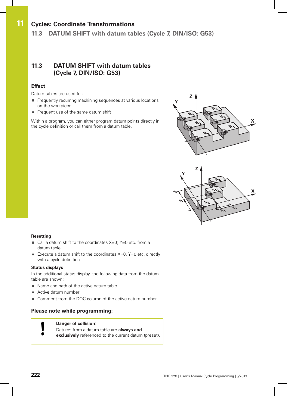 Effect, Please note while programming | HEIDENHAIN TNC 320 (34055x-06) Cycle programming User Manual | Page 222 / 403