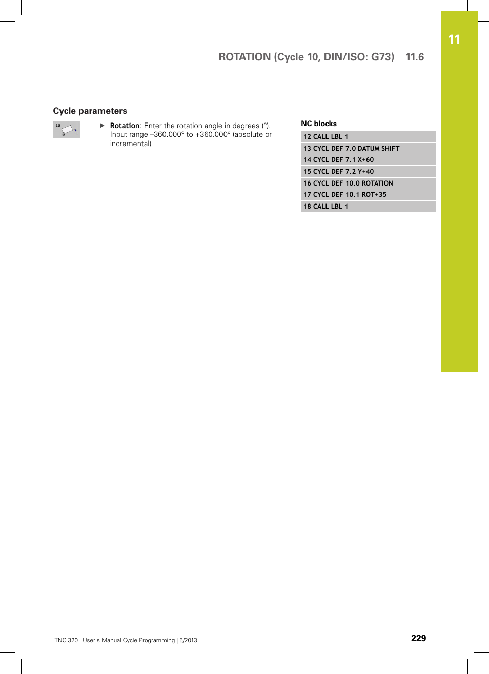Cycle parameters | HEIDENHAIN TNC 320 (34055x-06) Cycle programming User Manual | Page 229 / 403