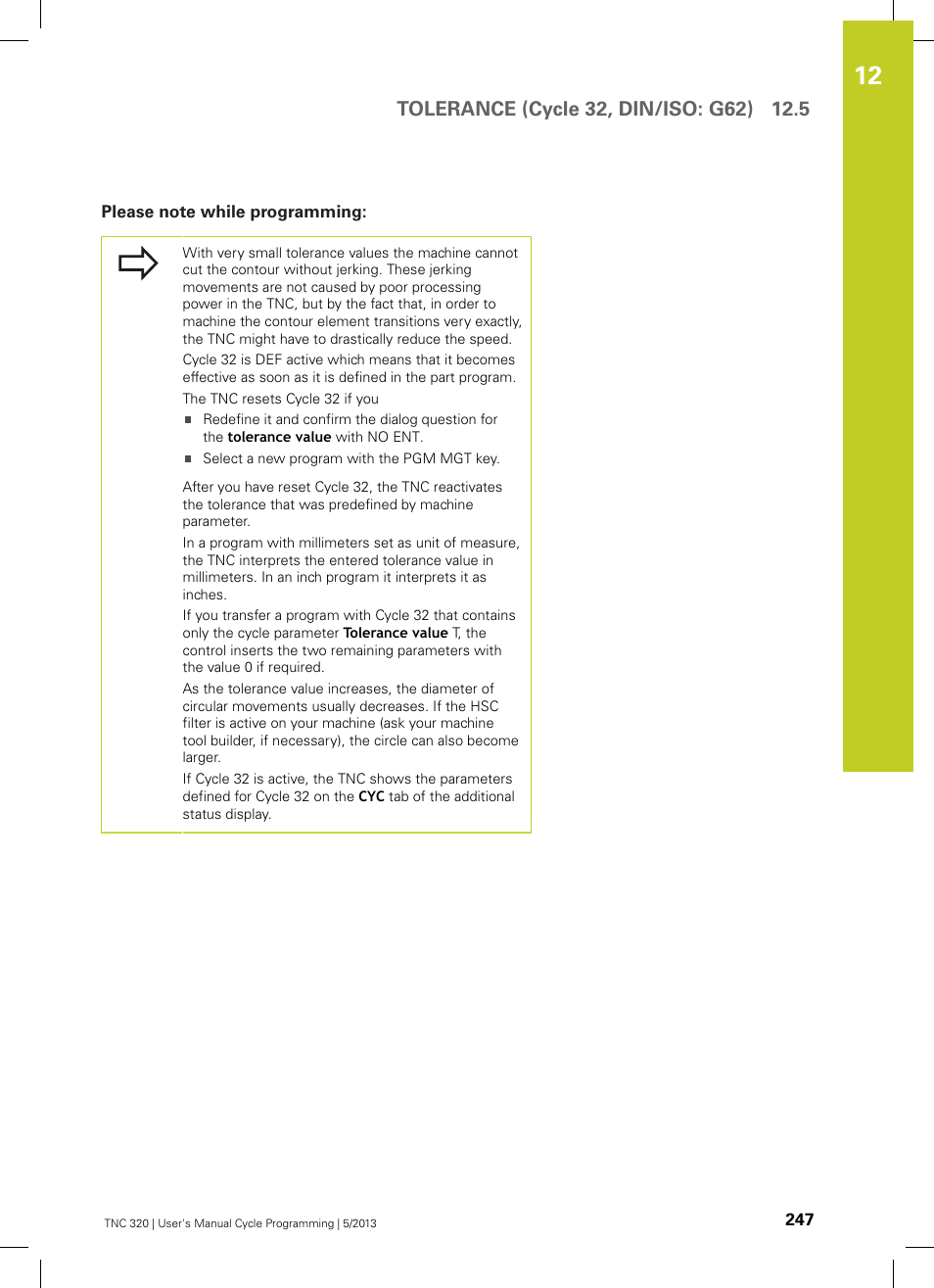 Please note while programming | HEIDENHAIN TNC 320 (34055x-06) Cycle programming User Manual | Page 247 / 403