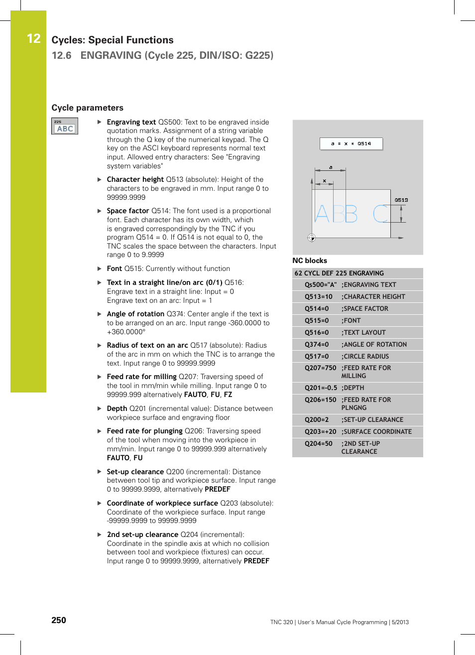 Cycle parameters | HEIDENHAIN TNC 320 (34055x-06) Cycle programming User Manual | Page 250 / 403