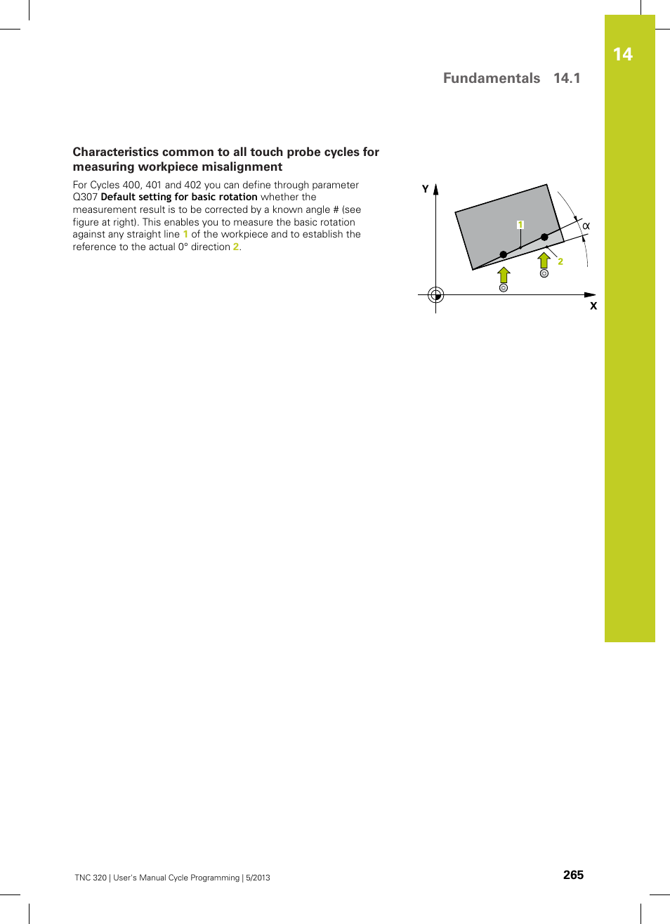 Fundamentals 14.1 | HEIDENHAIN TNC 320 (34055x-06) Cycle programming User Manual | Page 265 / 403