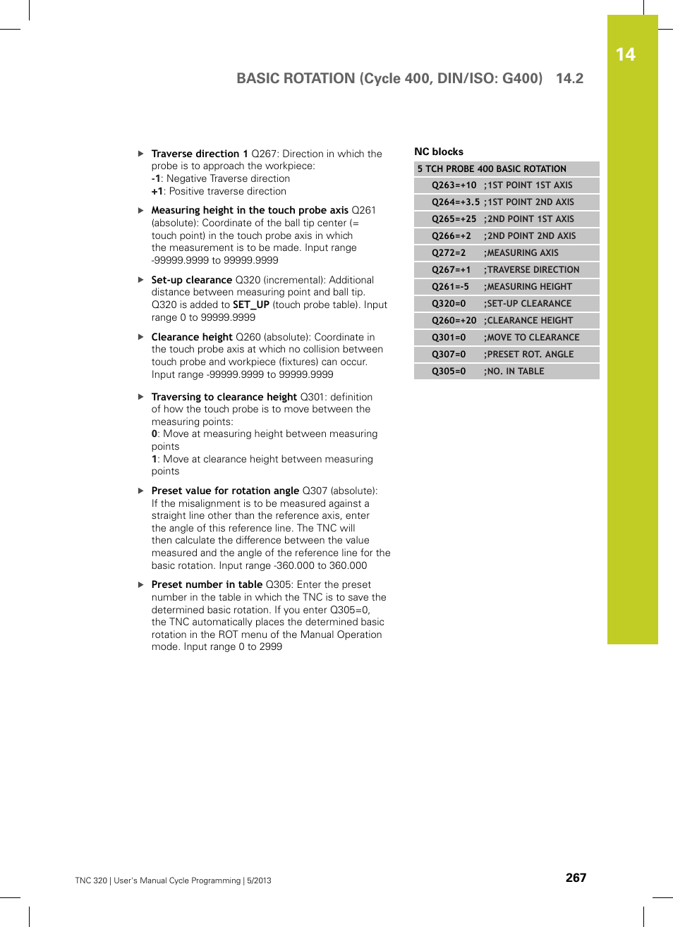 HEIDENHAIN TNC 320 (34055x-06) Cycle programming User Manual | Page 267 / 403