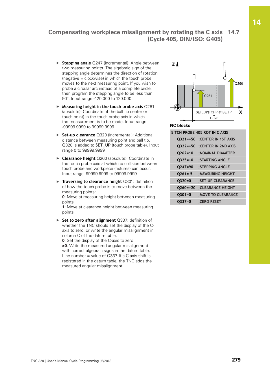 HEIDENHAIN TNC 320 (34055x-06) Cycle programming User Manual | Page 279 / 403