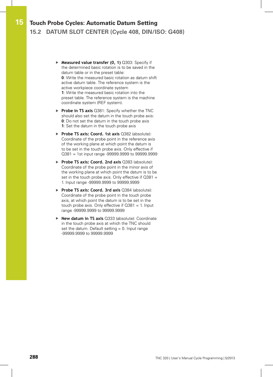 HEIDENHAIN TNC 320 (34055x-06) Cycle programming User Manual | Page 288 / 403