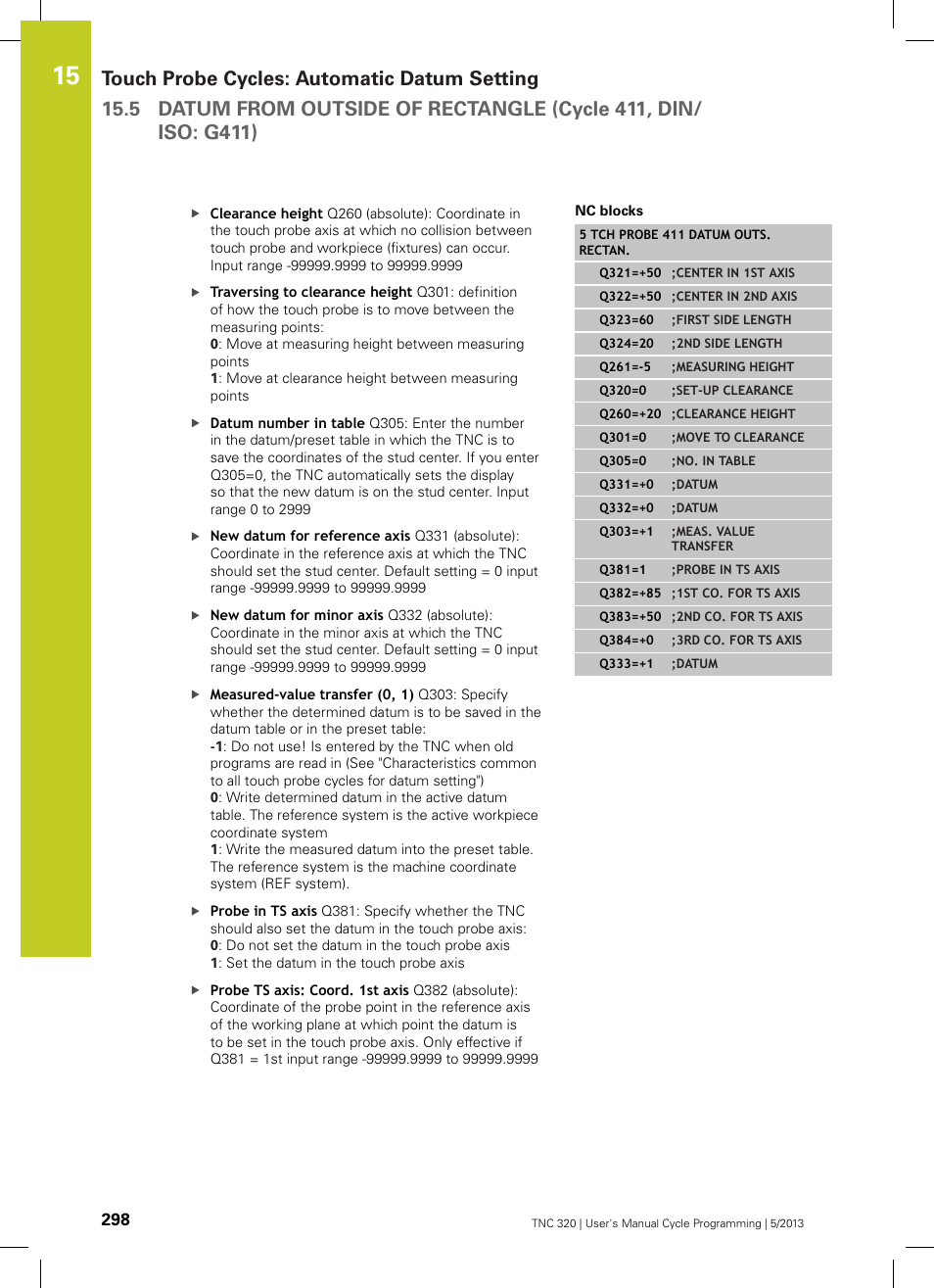 HEIDENHAIN TNC 320 (34055x-06) Cycle programming User Manual | Page 298 / 403