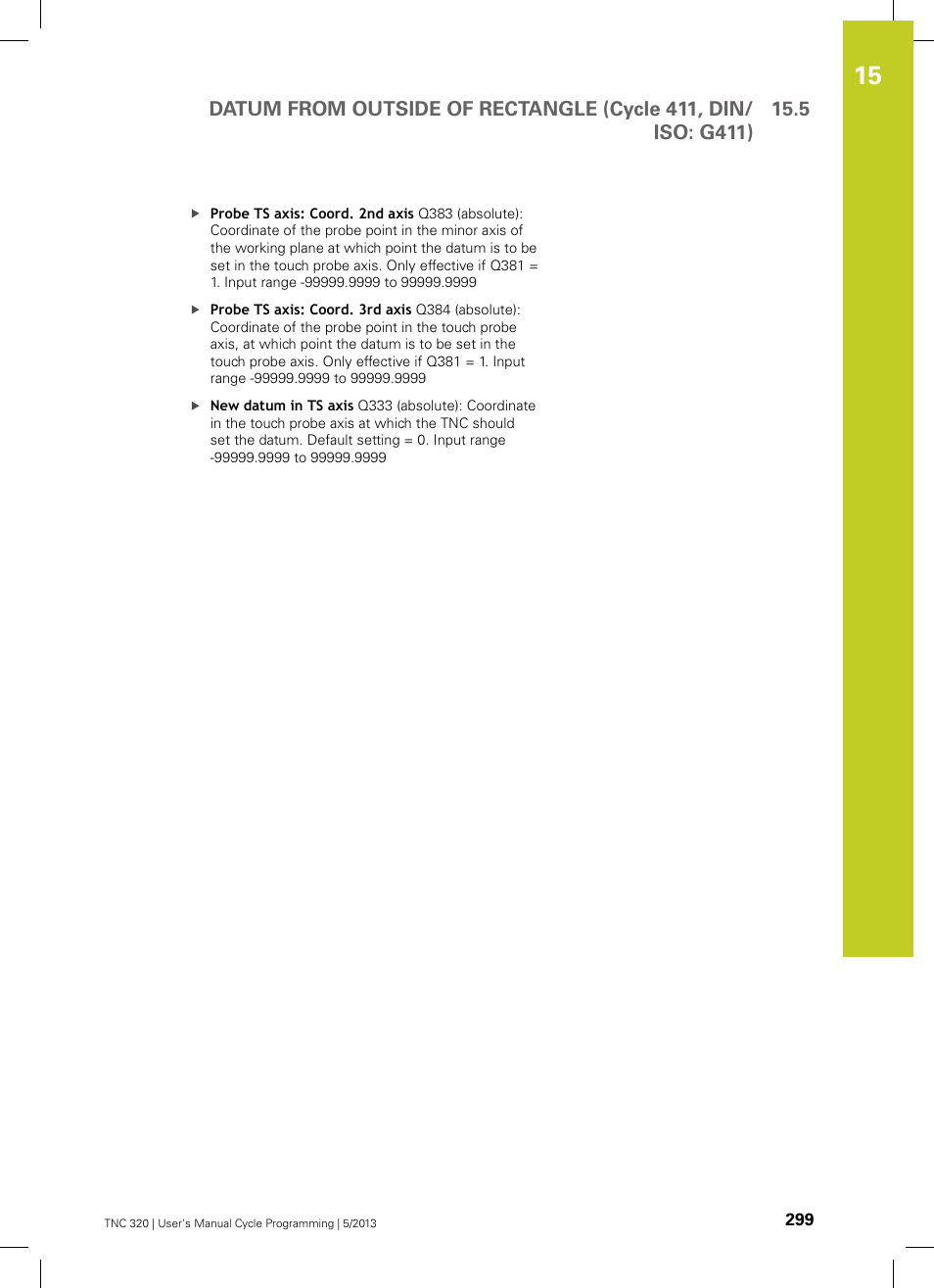 HEIDENHAIN TNC 320 (34055x-06) Cycle programming User Manual | Page 299 / 403