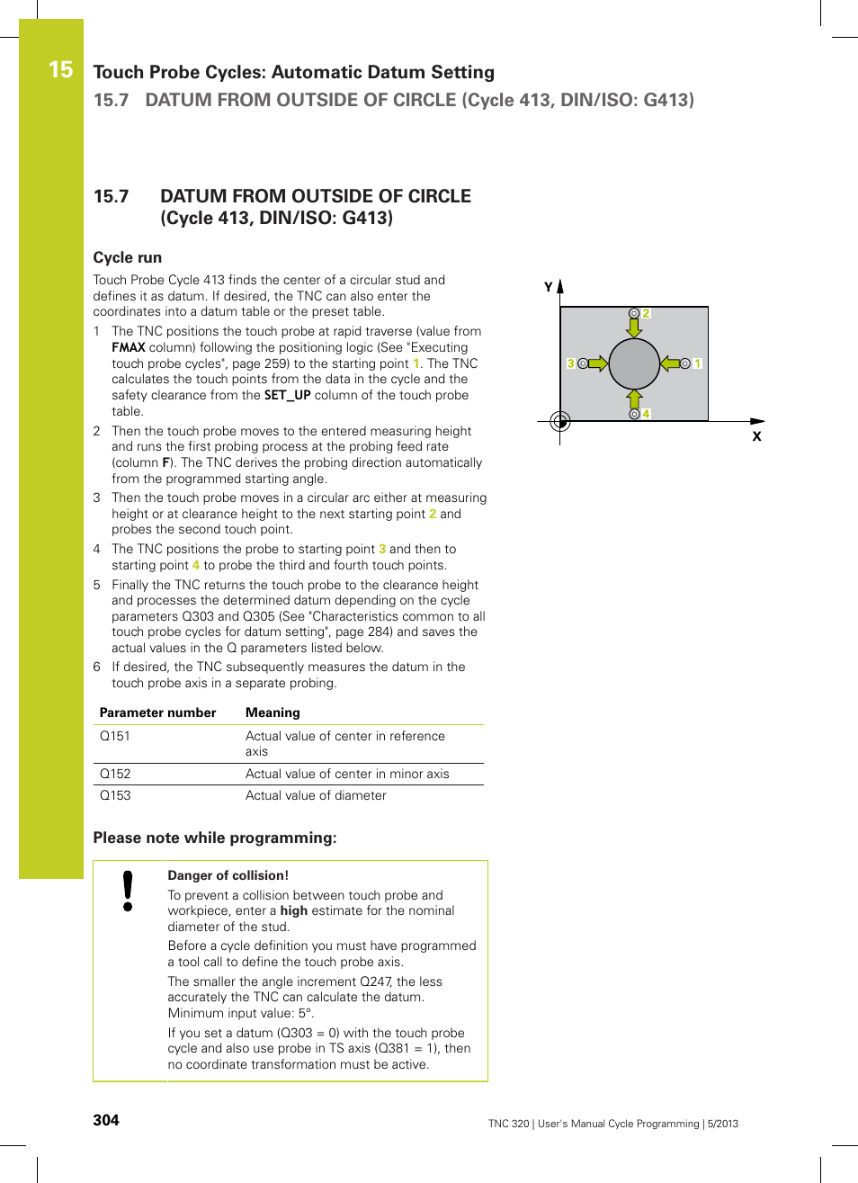 Cycle run, Please note while programming | HEIDENHAIN TNC 320 (34055x-06) Cycle programming User Manual | Page 304 / 403