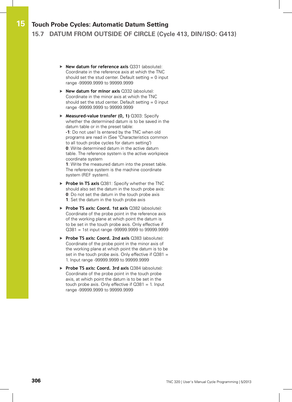 HEIDENHAIN TNC 320 (34055x-06) Cycle programming User Manual | Page 306 / 403