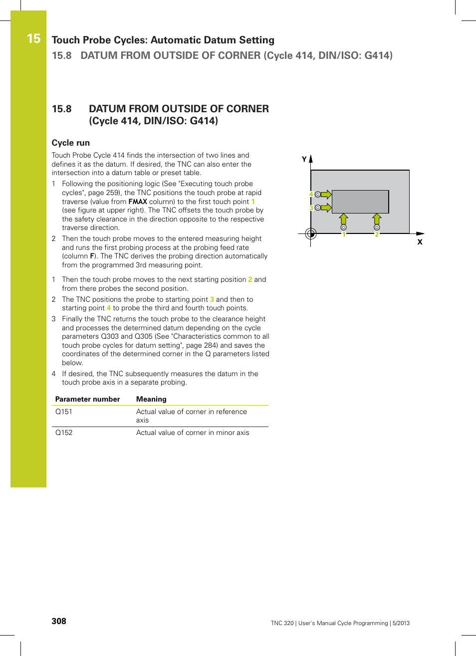 Cycle run | HEIDENHAIN TNC 320 (34055x-06) Cycle programming User Manual | Page 308 / 403