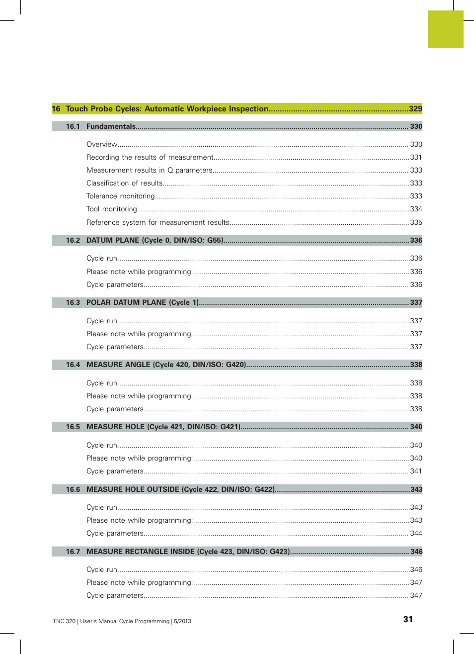 HEIDENHAIN TNC 320 (34055x-06) Cycle programming User Manual | Page 31 / 403
