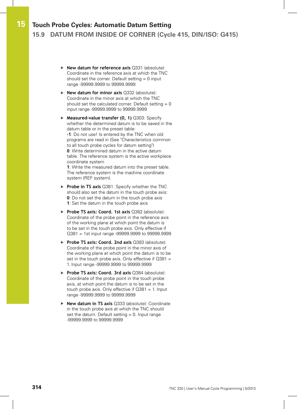HEIDENHAIN TNC 320 (34055x-06) Cycle programming User Manual | Page 314 / 403