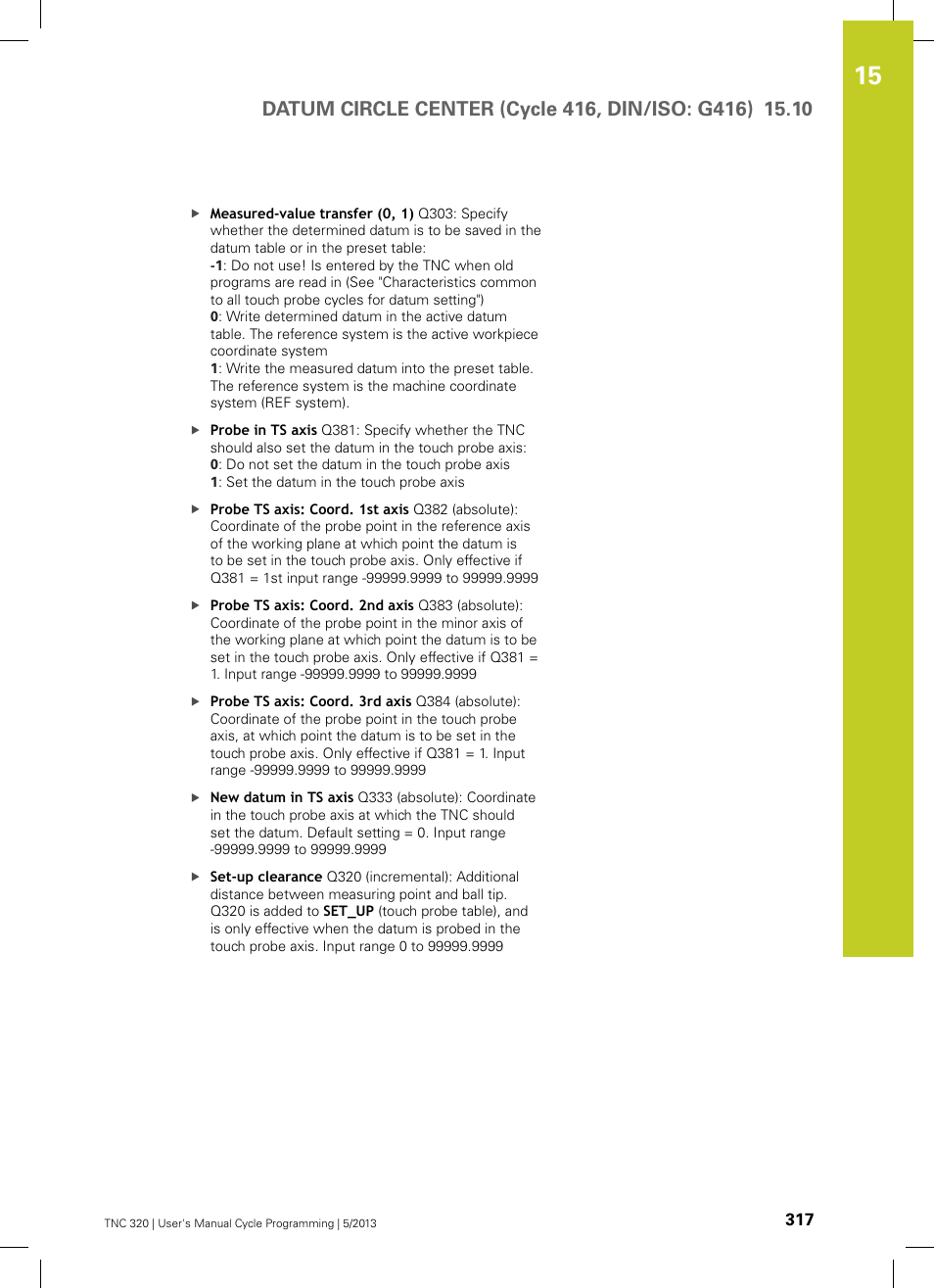 HEIDENHAIN TNC 320 (34055x-06) Cycle programming User Manual | Page 317 / 403