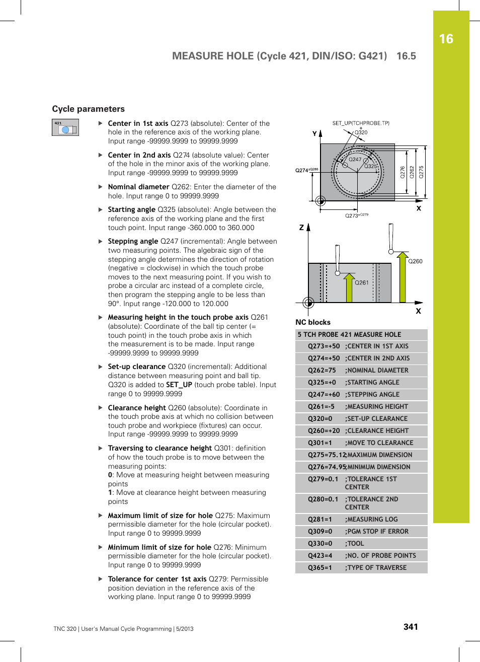 Cycle parameters | HEIDENHAIN TNC 320 (34055x-06) Cycle programming User Manual | Page 341 / 403