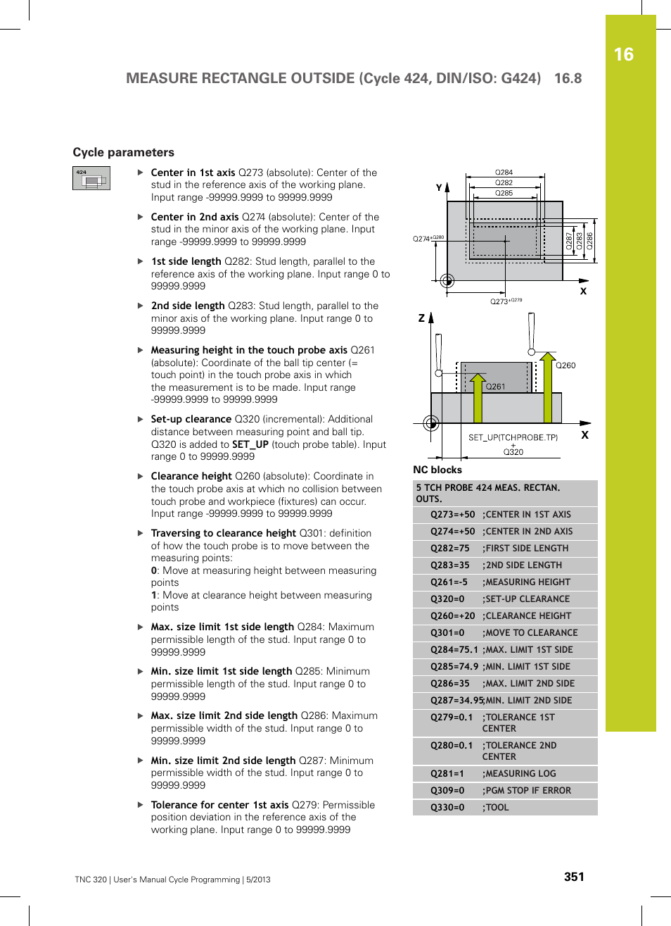 Cycle parameters | HEIDENHAIN TNC 320 (34055x-06) Cycle programming User Manual | Page 351 / 403