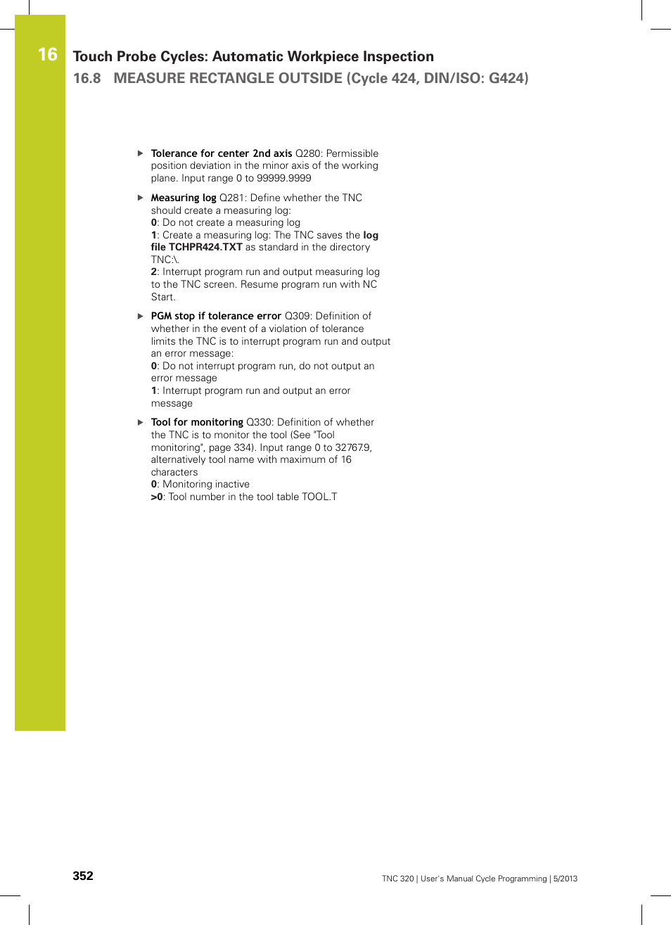 HEIDENHAIN TNC 320 (34055x-06) Cycle programming User Manual | Page 352 / 403