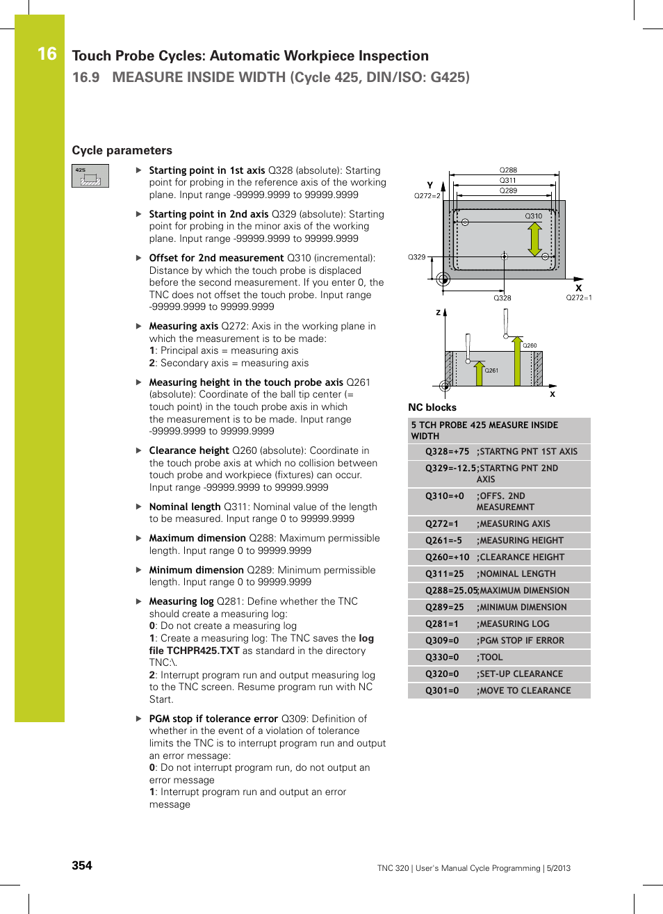 Cycle parameters | HEIDENHAIN TNC 320 (34055x-06) Cycle programming User Manual | Page 354 / 403
