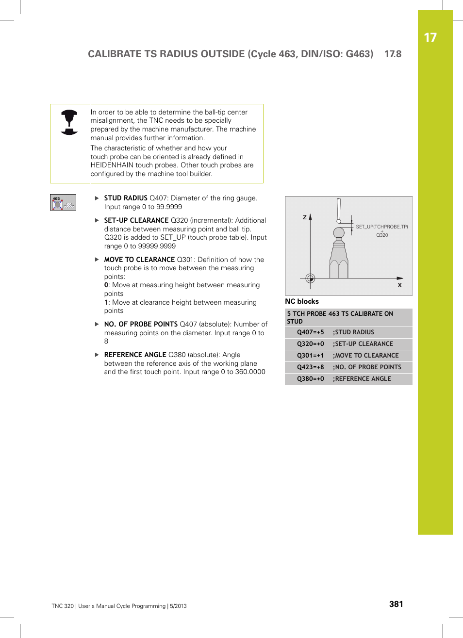 HEIDENHAIN TNC 320 (34055x-06) Cycle programming User Manual | Page 381 / 403