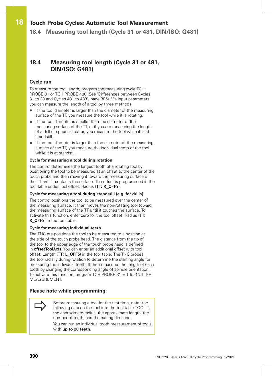 Cycle run, Please note while programming | HEIDENHAIN TNC 320 (34055x-06) Cycle programming User Manual | Page 390 / 403