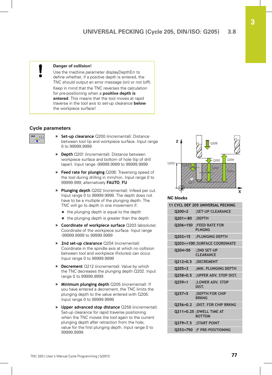 Cycle parameters | HEIDENHAIN TNC 320 (34055x-06) Cycle programming User Manual | Page 77 / 403