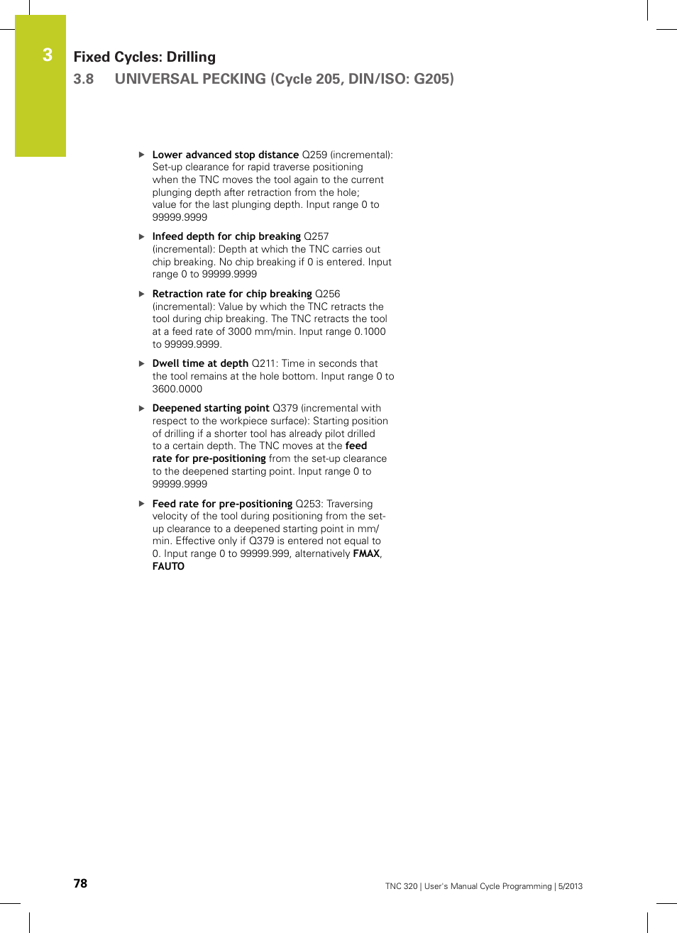 HEIDENHAIN TNC 320 (34055x-06) Cycle programming User Manual | Page 78 / 403