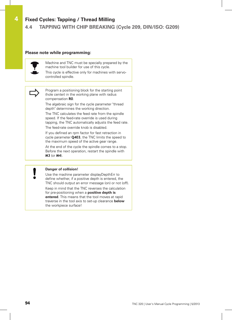 Please note while programming | HEIDENHAIN TNC 320 (34055x-06) Cycle programming User Manual | Page 94 / 403