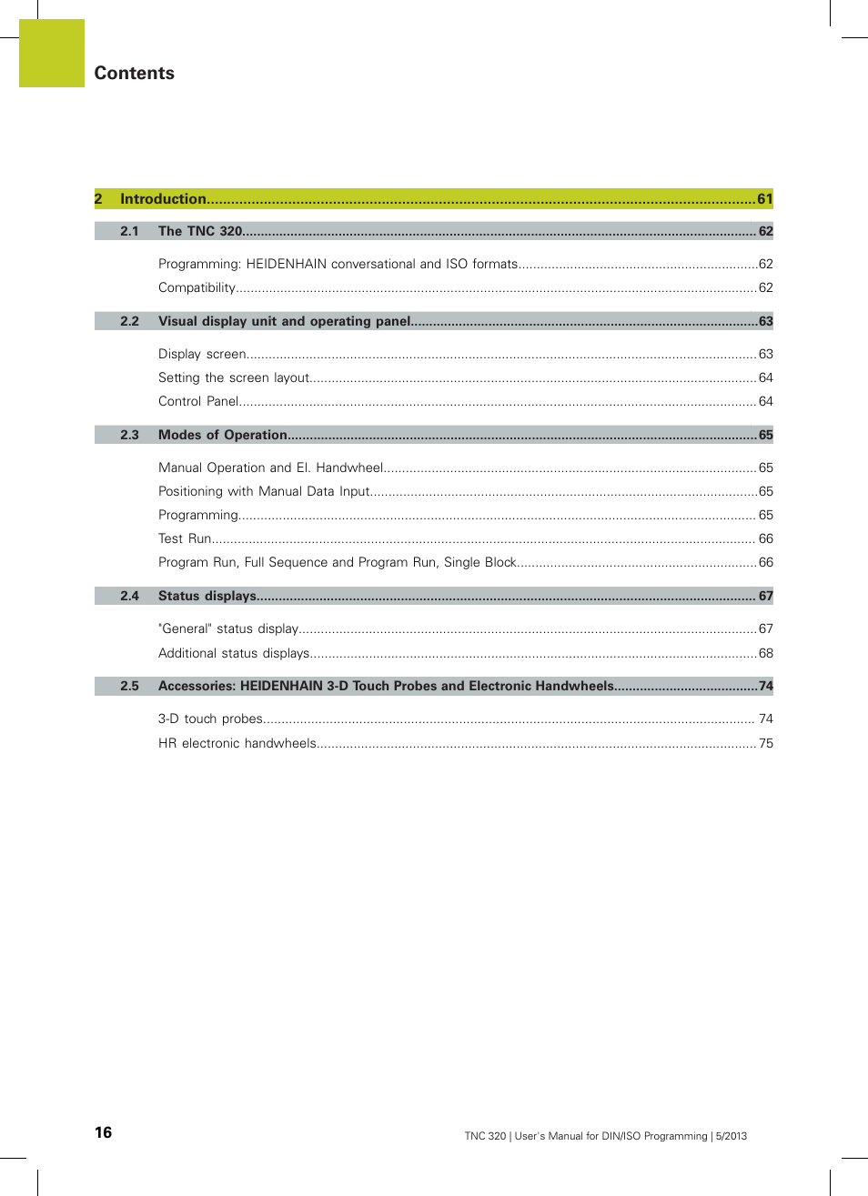 HEIDENHAIN TNC 320 (34055x-06) ISO programming User Manual | Page 16 / 509