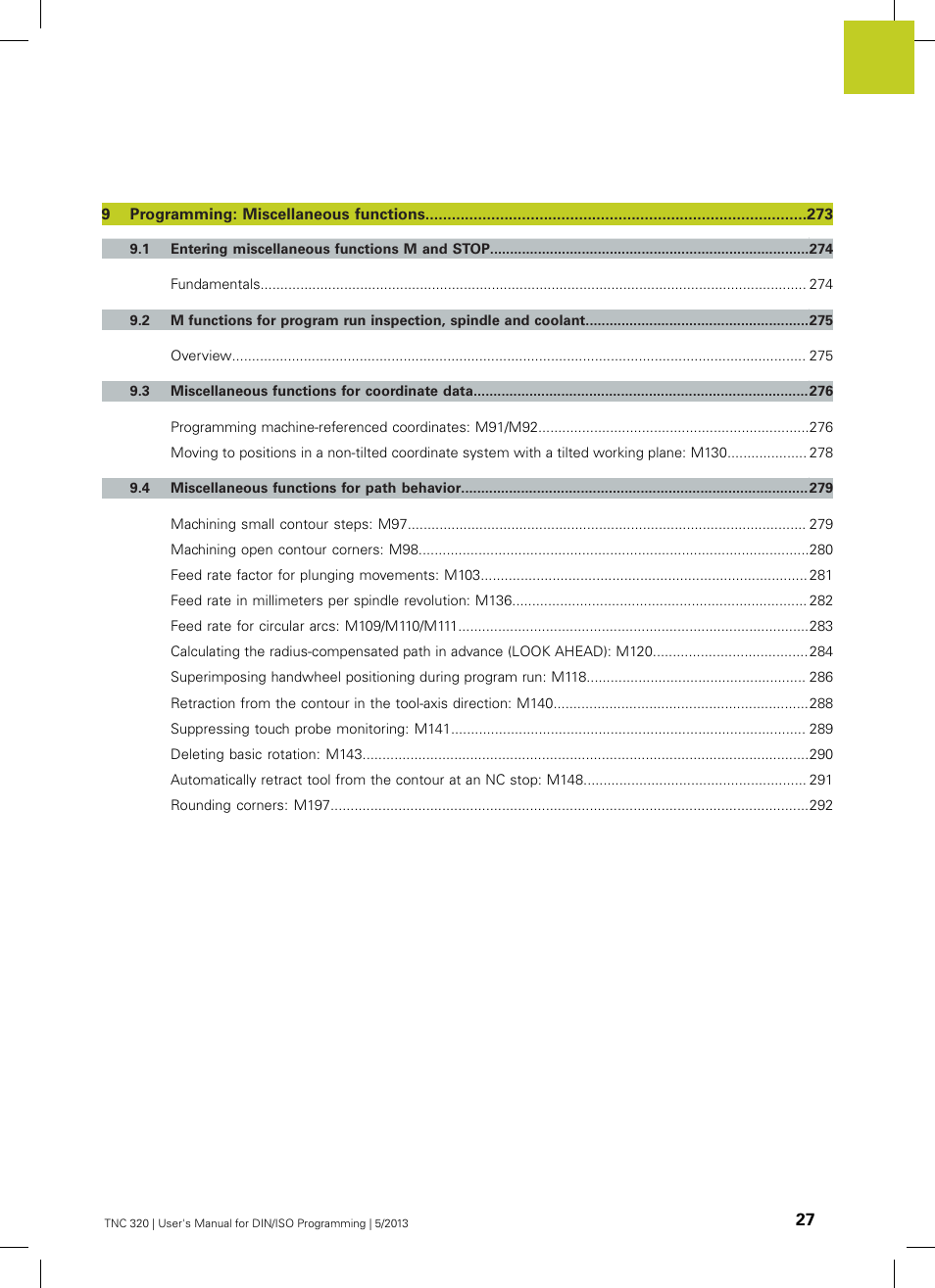 HEIDENHAIN TNC 320 (34055x-06) ISO programming User Manual | Page 27 / 509