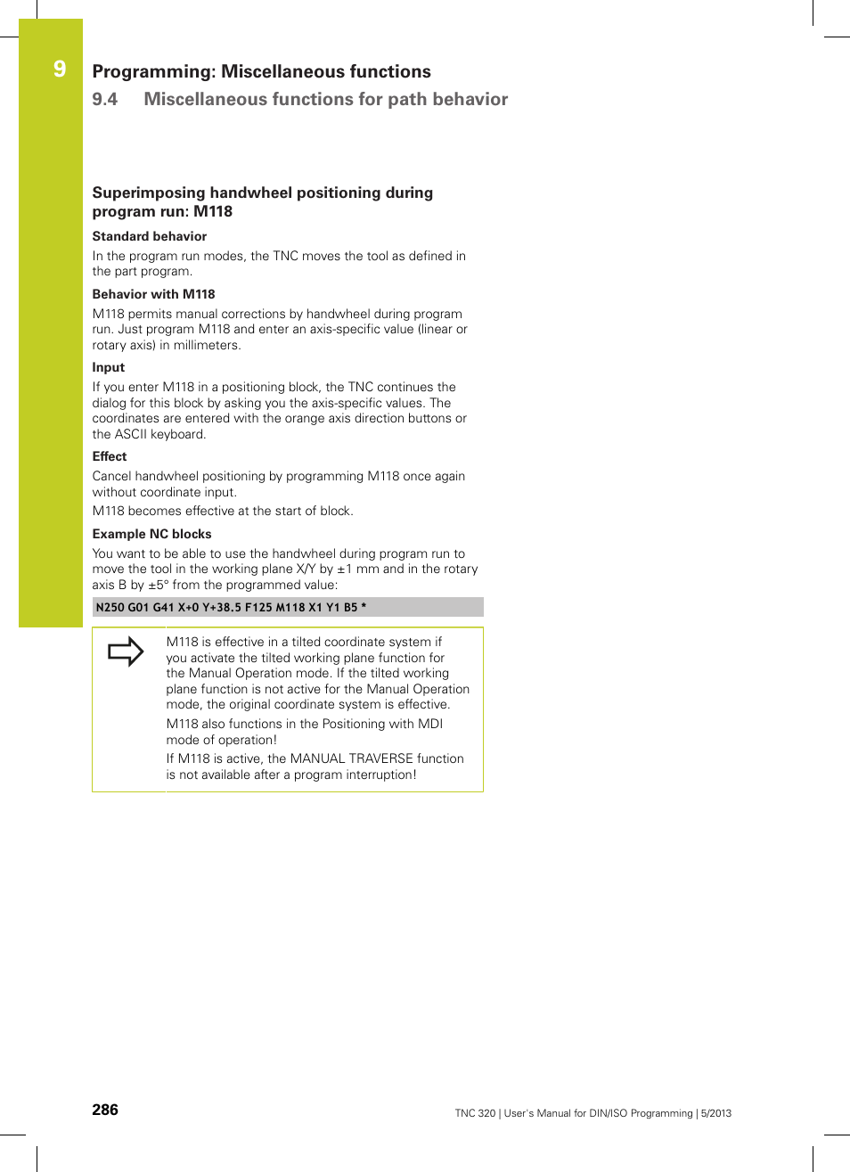 HEIDENHAIN TNC 320 (34055x-06) ISO programming User Manual | Page 286 / 509