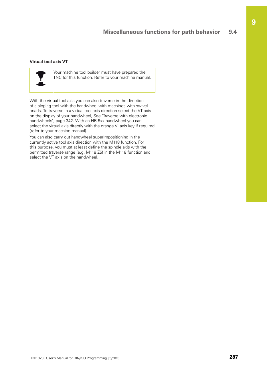 HEIDENHAIN TNC 320 (34055x-06) ISO programming User Manual | Page 287 / 509
