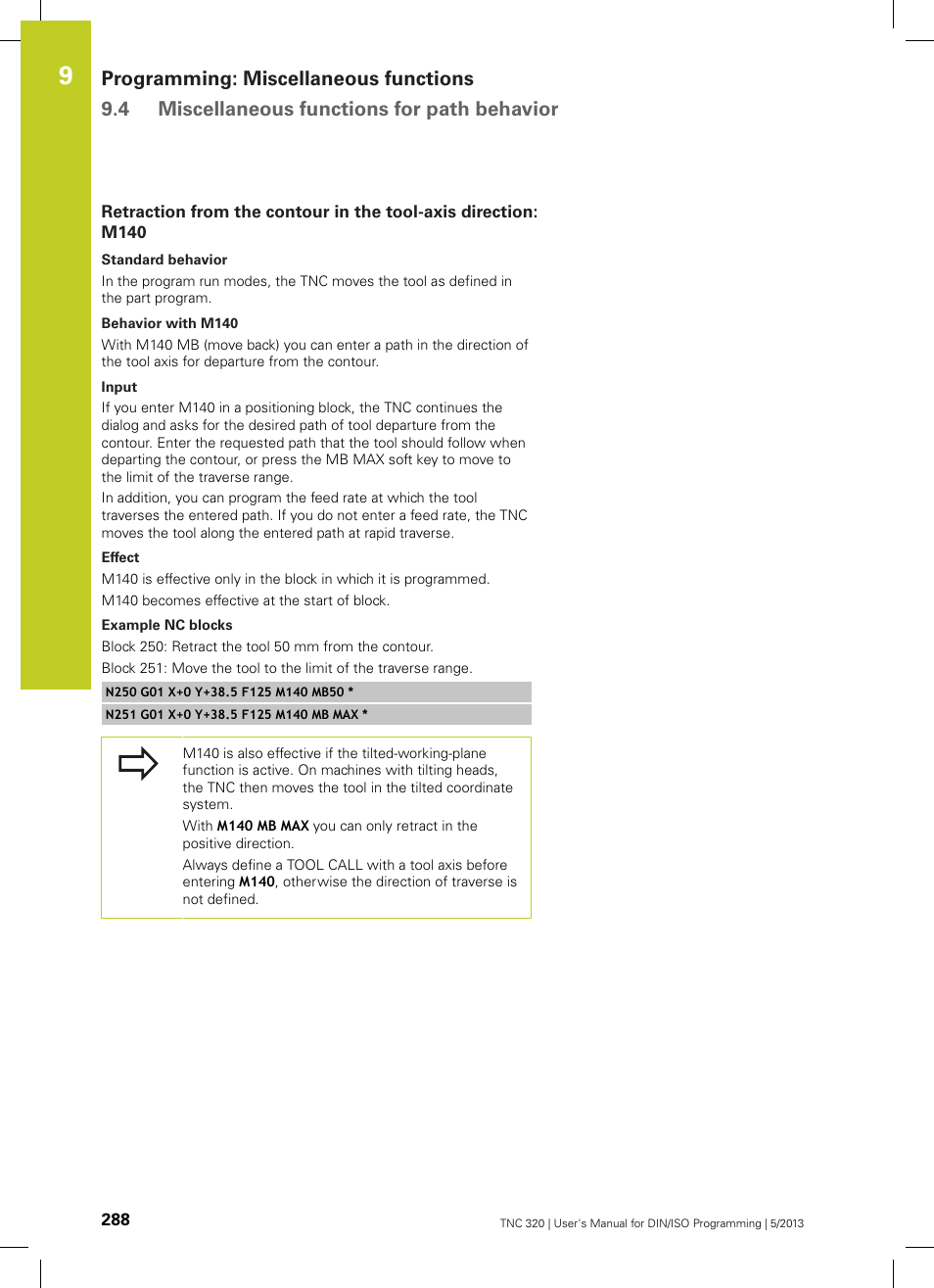 HEIDENHAIN TNC 320 (34055x-06) ISO programming User Manual | Page 288 / 509