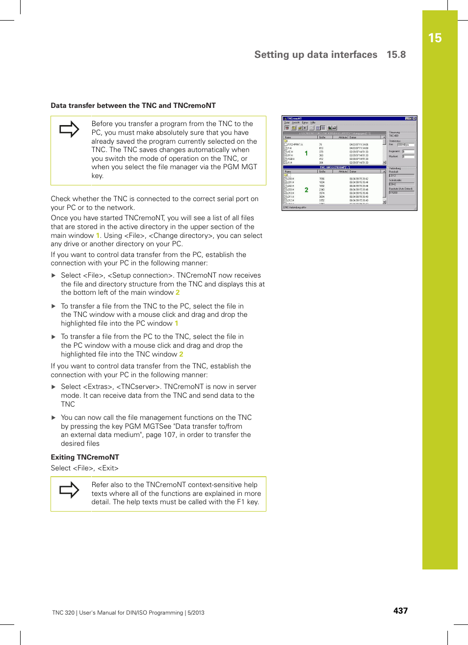 Setting up data interfaces 15.8 | HEIDENHAIN TNC 320 (34055x-06) ISO programming User Manual | Page 437 / 509