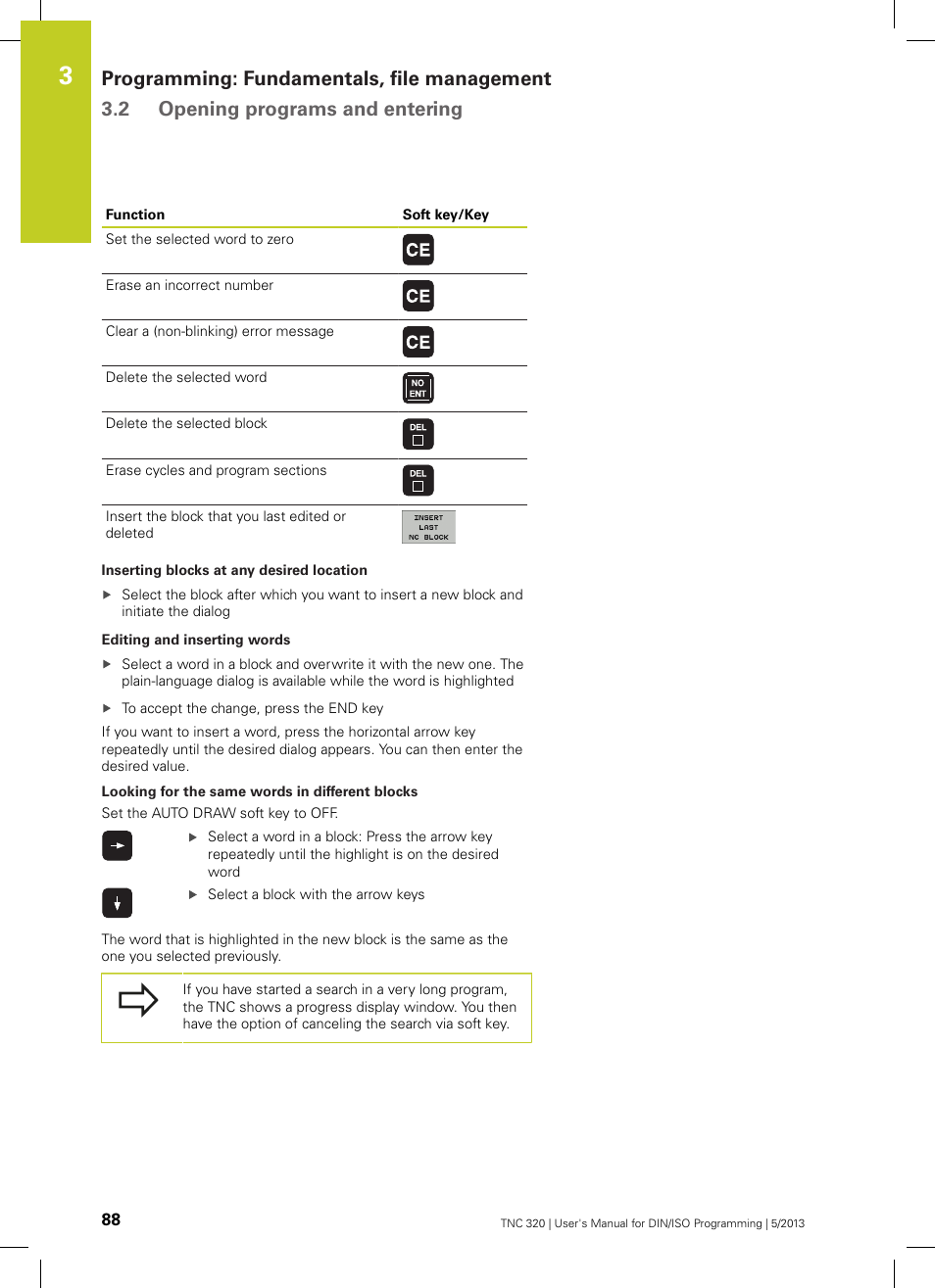 HEIDENHAIN TNC 320 (34055x-06) ISO programming User Manual | Page 88 / 509