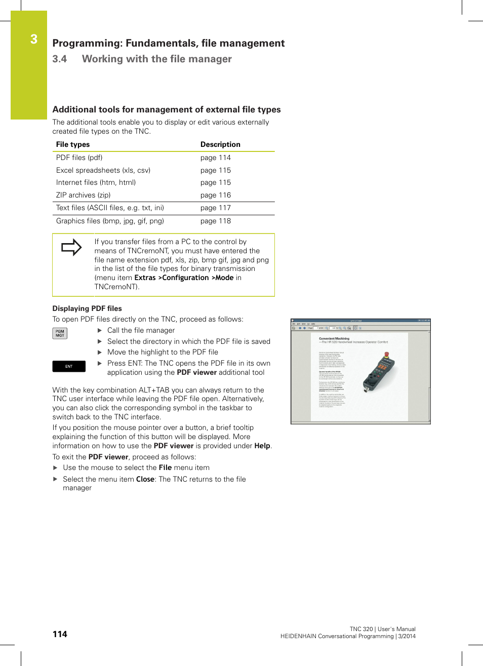 HEIDENHAIN TNC 320 (77185x-01) User Manual | Page 114 / 581