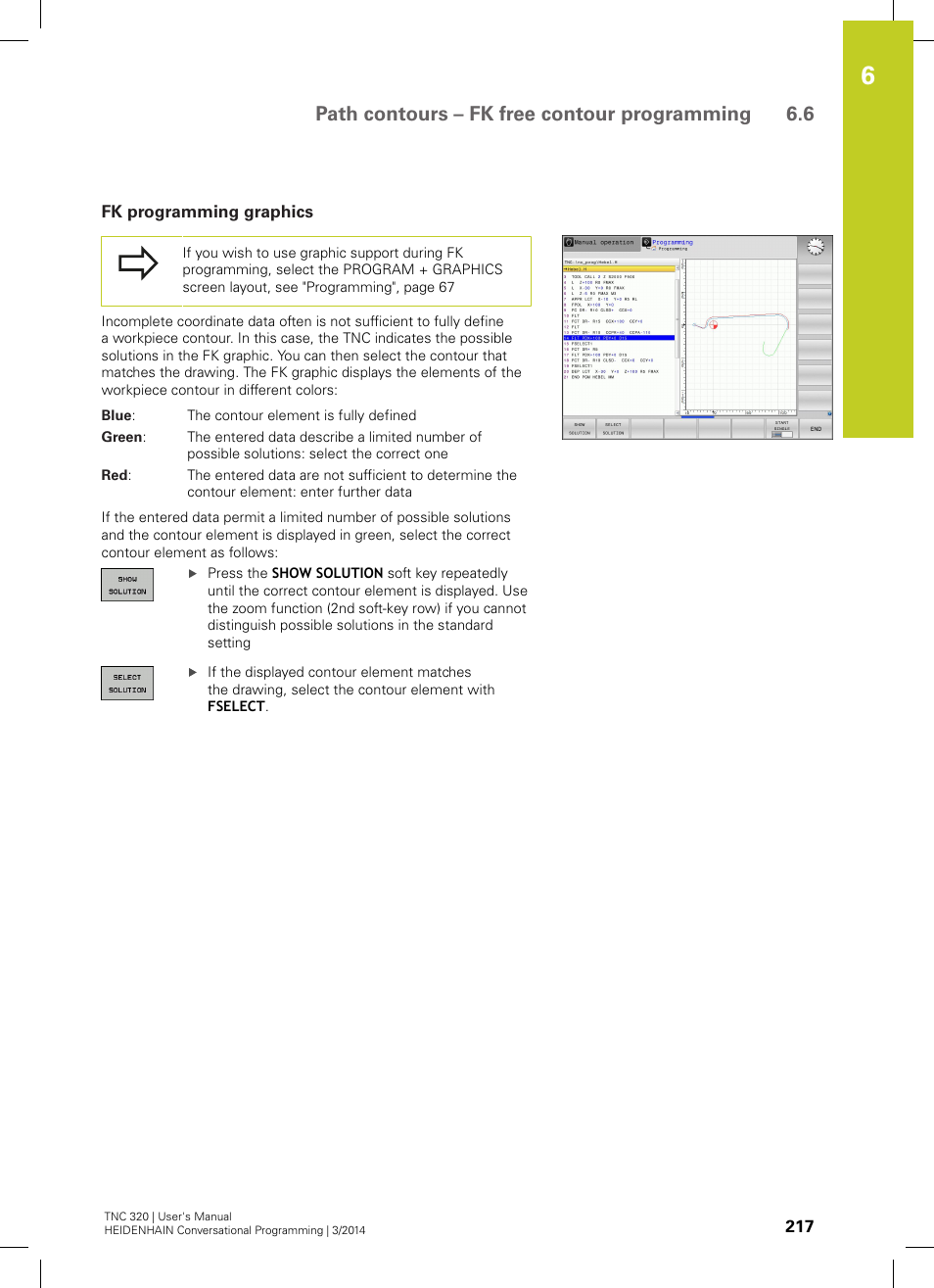 Fk programming graphics, Path contours – fk free contour programming 6.6 | HEIDENHAIN TNC 320 (77185x-01) User Manual | Page 217 / 581