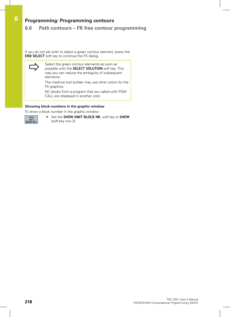 HEIDENHAIN TNC 320 (77185x-01) User Manual | Page 218 / 581