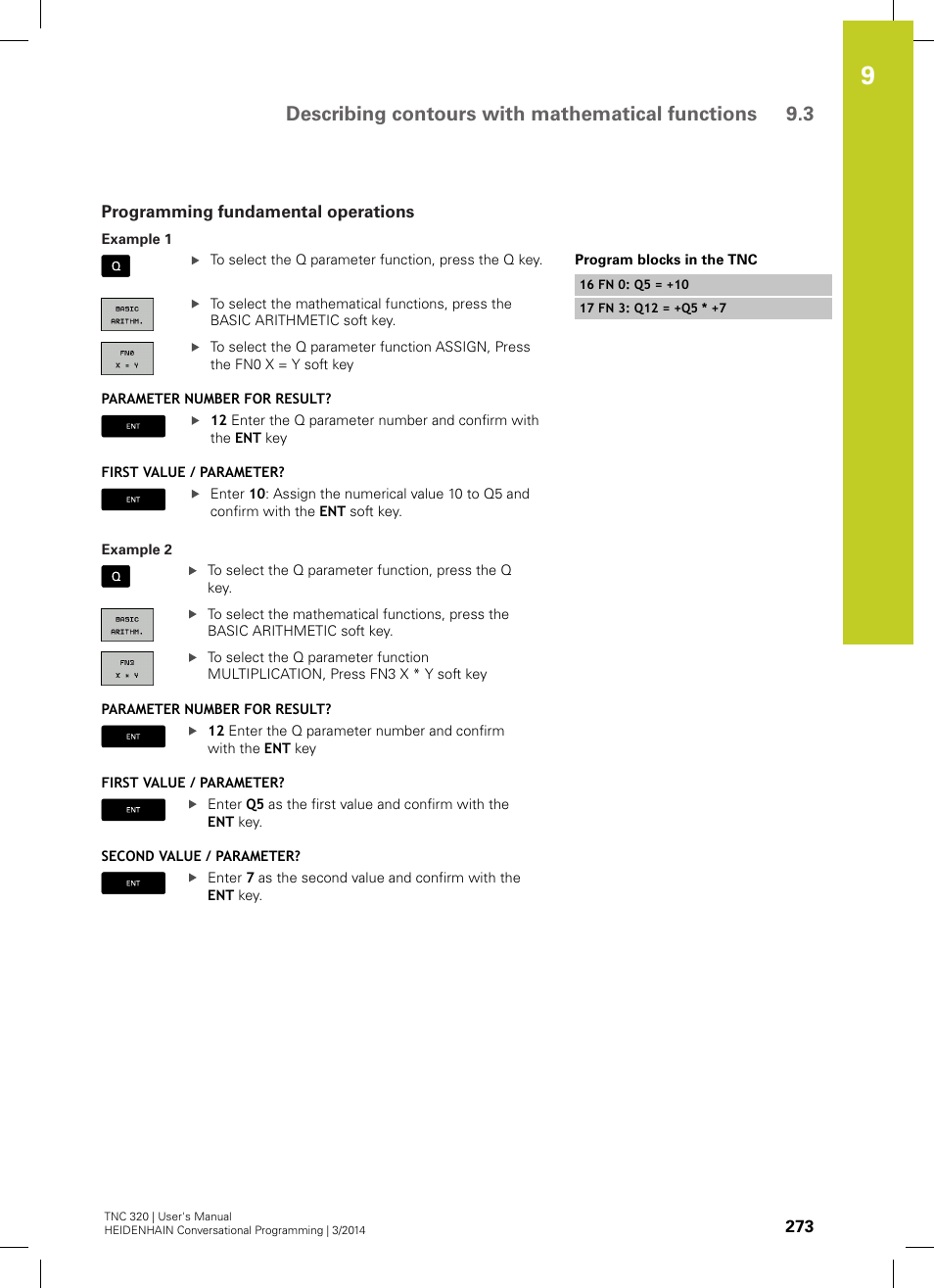 Programming fundamental operations | HEIDENHAIN TNC 320 (77185x-01) User Manual | Page 273 / 581