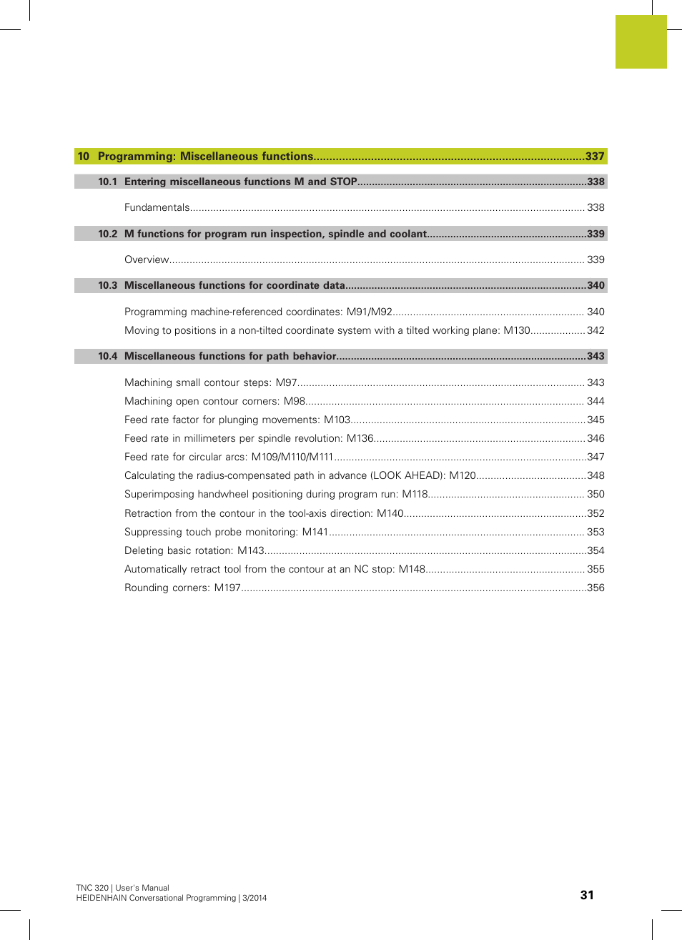 HEIDENHAIN TNC 320 (77185x-01) User Manual | Page 31 / 581