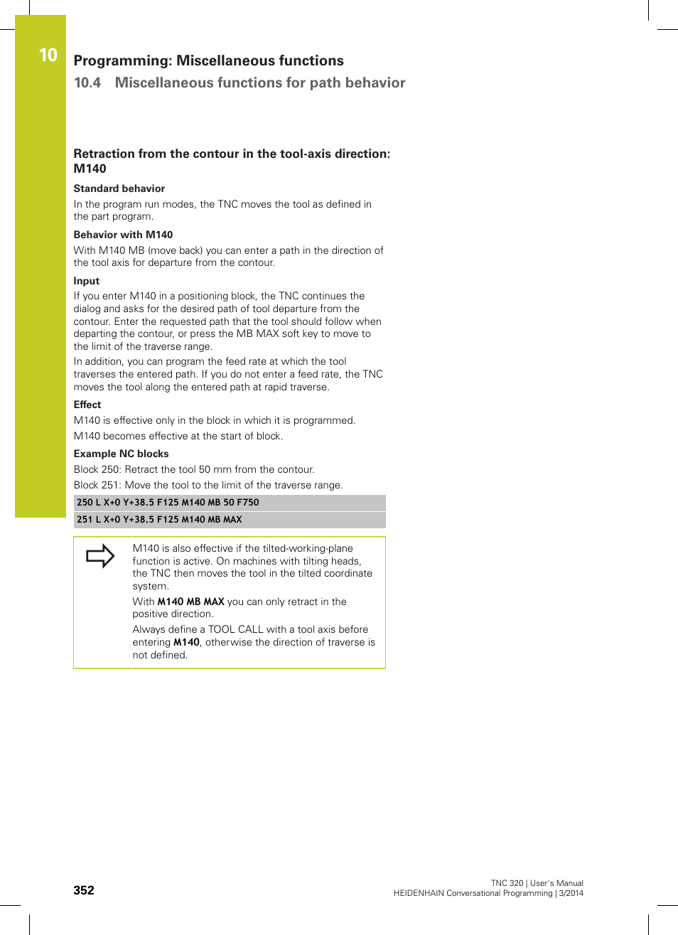 HEIDENHAIN TNC 320 (77185x-01) User Manual | Page 352 / 581