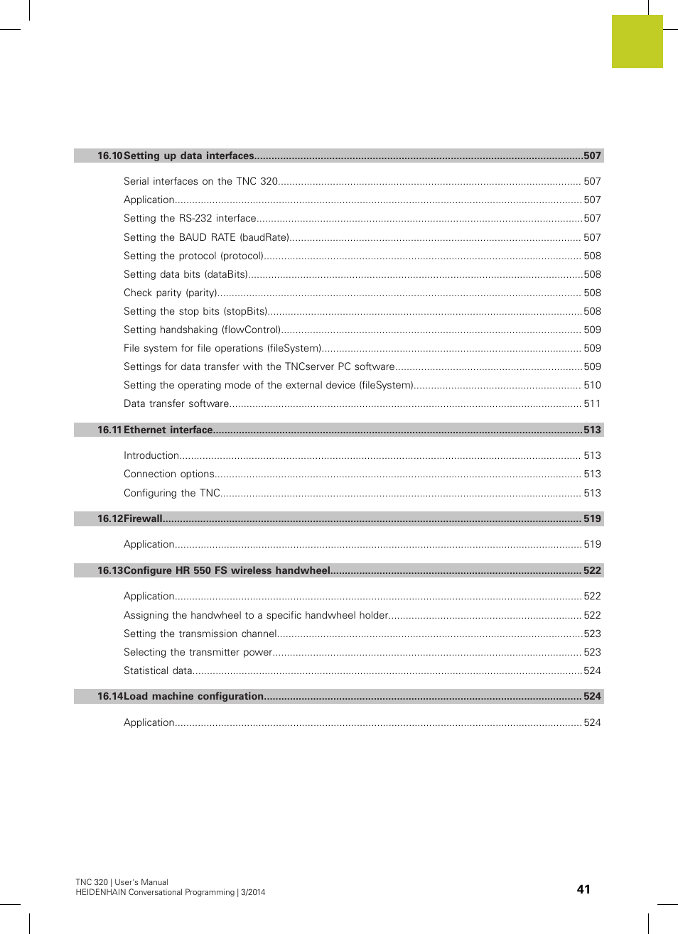 HEIDENHAIN TNC 320 (77185x-01) User Manual | Page 41 / 581