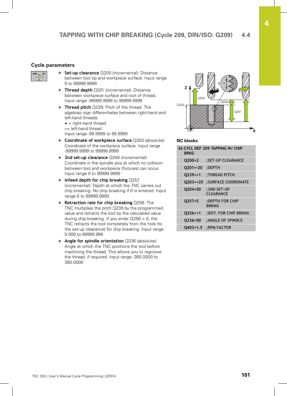 Cycle parameters | HEIDENHAIN TNC 320 (77185x-01) Cycle programming User Manual | Page 101 / 445