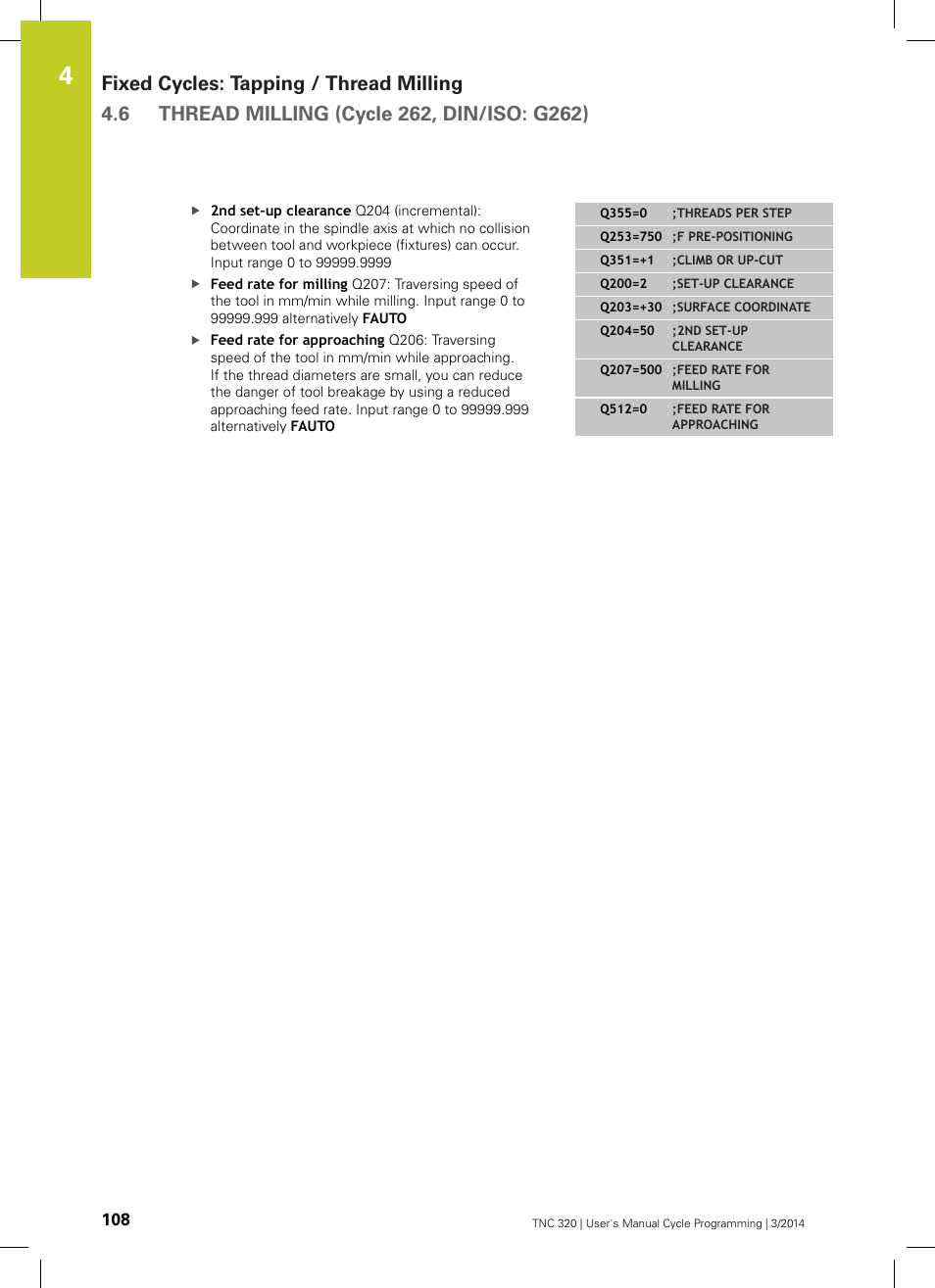 HEIDENHAIN TNC 320 (77185x-01) Cycle programming User Manual | Page 108 / 445